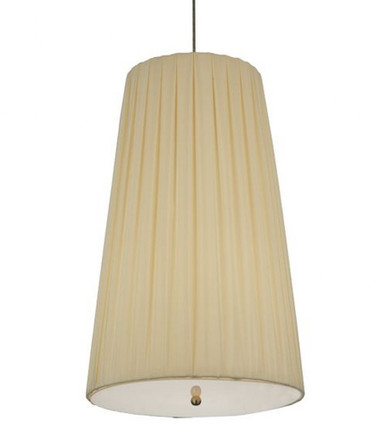 Channell Tapered & Pleated 3 Light Pendant 27 x 15 Inch by Meyda Tiffany - 119125