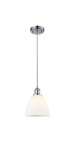 Bristol 1 Light Glass Cord hung Mini Pendant 9.5X7.5 Inch by Innovations - 516-1P-PC-GBD-751