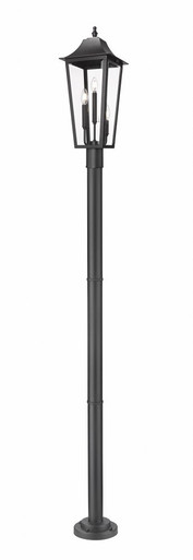 Gannon 3 Light Outdoor Post Mount 100.5 x 10 Inches by Z-Lite - 5008PHBR-567P-BK