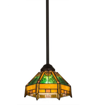 Peaches 1 Light Mini Pendant 16.5 x 8 Inches by Meyda Tiffany - 166018