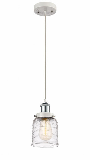 Bell 1 Light Cord hung Mini Pendant 10 Inch and 5 Inch Wide by Innovations - 916-1P-WPC-G513