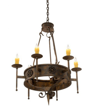 Lorenzo 6 Light Chandelier 41 x 30 Inches Wide by Meyda Tiffany - 205030