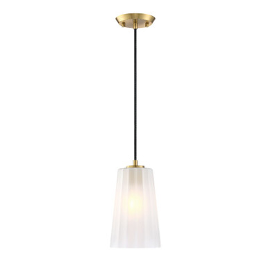 Liana 1 Light Pendant 9.75 Inch Tall and 6 Inch Wide by Designers Fountain - D328M-6PB-BG