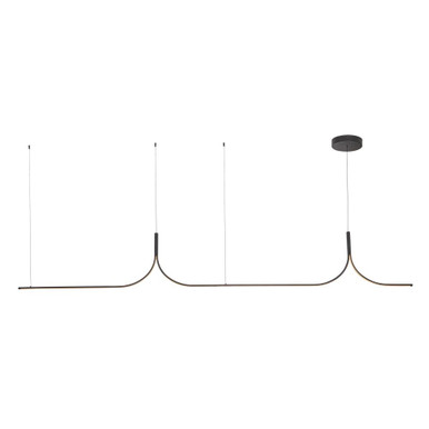 Thread 60W LED Linear Pendant 17 Inch Tall and 1.25 Inch Wide by Kuzco - LP17910-BK-UNV-010