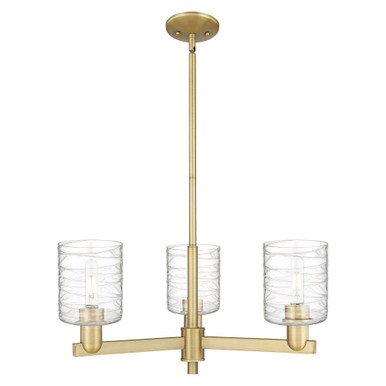 Cobbleskill 3 Light Stem Hung Chandelier 11X 26.75 Inch Wide by Innovations - 716-3CR-G11