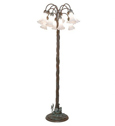 Pond Lily 12 Light Floor Lamp 61 In H and 25 In W by Meyda Tiffany 262116 - 262116