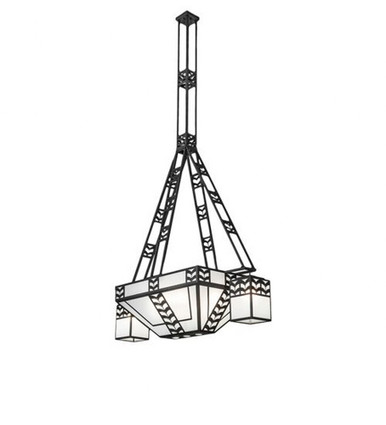 Monaca 90W 10 LED Oblong Chandelier 126 x 30 Inches Wide by Meyda Tiffany - 250627