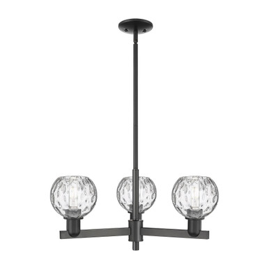 Athens Water Glass 3 Light Stem Hung Chandelier 27.75 Inch by Innovations - 716-3CR-G1215-6