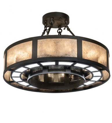 Smythe Craftsman 64W 16 LED Semi Flush Mount 18 x 30 Inch by Meyda Tiffany - 221480