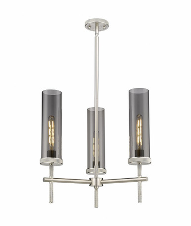 Lincoln 3 Light Stem Chandelier 19.5 Inch X21.25 Inch Wide by Innovations - 471-3CR-G471-12