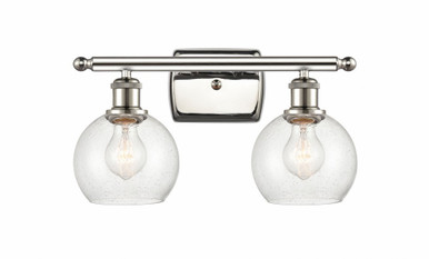 Athens 2 Light Bath Vanity 8.88 Inch Tall X 15.88 Inch Wide by Innovations - 516-2W-PN-G124-6