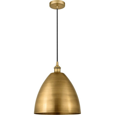 Bristol 100W 1 LED Cord hung Mini Pendant 13X12 Inch Wide by Innovations - 616-1P-BB-MBD-12-BB-LED