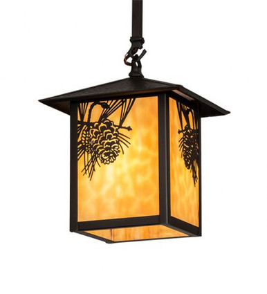 Seneca Winter Pine 1 Light Pendant 32.5 x 13 Inch by Meyda Tiffany - 61830