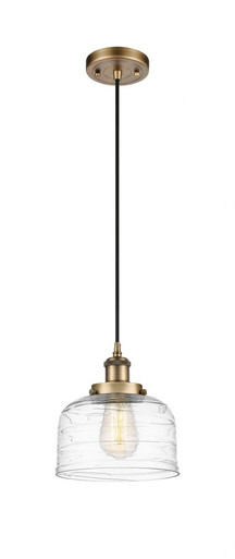 Bell 1 Light Cord hung Mini Pendant 10 Inch and 8 Inch Wide by Innovations - 916-1P-BB-G713