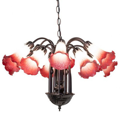 Pond Lily 12 Light Chandelier 18 x 24 Inch by Meyda Tiffany 130935 - 130935