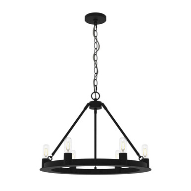 Saddlewood 6 Light Medium Chandelier by Hunter - 19033
