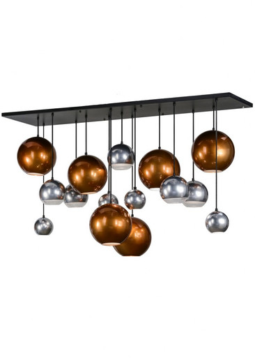 Bola Metalica 15 Light Cascading Pendant 28 x 25 Inches by Meyda Tiffany - 151941