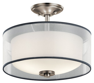 Tallie 2 Light 13.5 Inch Wide Semi Flush Mount by Kichler - 43154