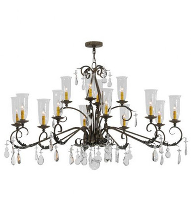 Windsor 14 Light Oblong Chandelier 43 x 50 Inches Wide by Meyda Tiffany - 138846