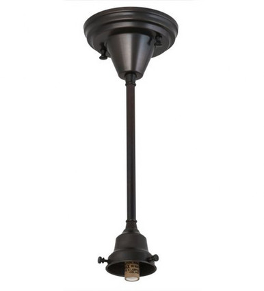 5 Inch Wide Craftsman Brown On Brass 1 Lt Pendant Hardware by Meyda Tiffany - 173466