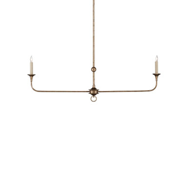 Nottaway 2 Light Oversized Linear Chandelier by Currey Company - 9000-1128