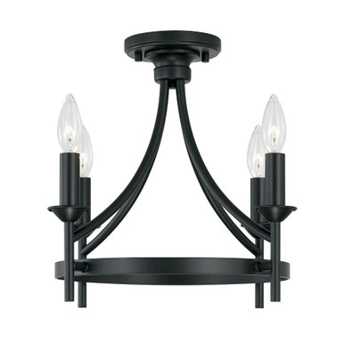 Peyton 4 Light 16 Inch Wide Semi Flush Mount by Capital - 242041MB