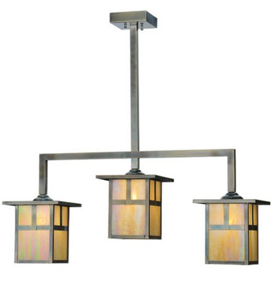 Hyde Park T Mission 3 Light Island Pendant 33 x 9 Inches by Meyda Tiffany - 109246