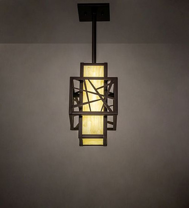 Quadrato Rich Umador 14W LED Pendant 22 x 10 Inches by Meyda Tiffany - 268565