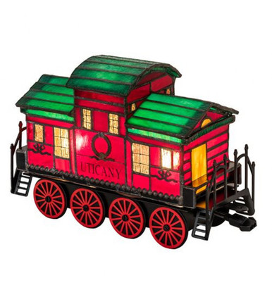 Train Caboose 9 Inch 2 Light Lighted Sculpture by Meyda Tiffany - 222395