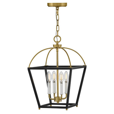 Tate 20W 4 LED Medium Pendant 19.25 Inch Tall and 12 Inch Wide by Lark - 84277BK-LCB