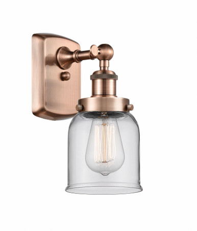 Bell 1 Light Wall Sconce 12 Inch Tall and 5 Inch Wide by Innovations - 916-1W-AC-G52