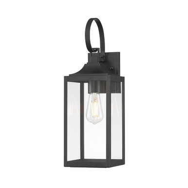 Halston 1 Light Outdoor Wall Mount 19 Inch and 6.25 Inch Wide by Millennium - 402101-PBK