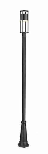 Luca 8W 1 LED Outdoor Post Mount Light 115.75 x 10 In by Z-Lite - 517PHM-519P-BK-LED