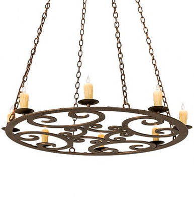 Ashley 8 Light Pendant 25 Inches Tall and 42 Inches Wide by Meyda Tiffany - 191716