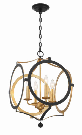 Odelle 4 Light Small Chandelier by Crystorama ODE-704 - ODE-704