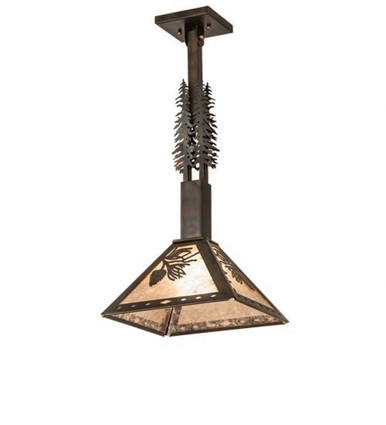 Winter Pine Tall Pines 1 Light Pendant 26 x 16 Inches by Meyda Tiffany - 245252