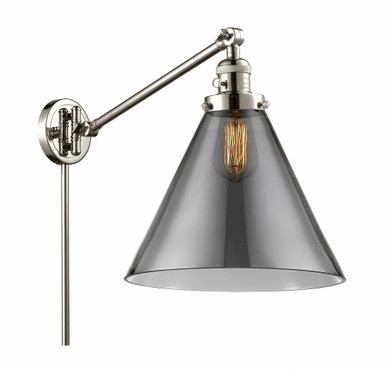 Cone 1 Light Swing Arm Wall Sconce 16 Inch Tall by Innovations - 237-G4L-L