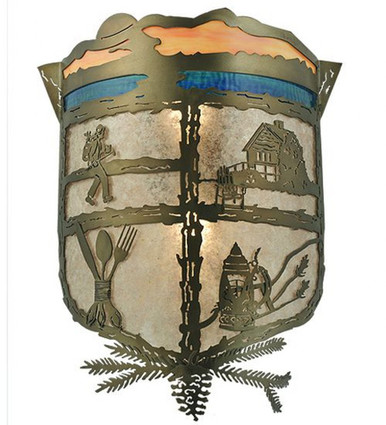 Lake Clear Lodge 2 Light Wall Sconce 18 x 15 Inches by Meyda Tiffany - 112435