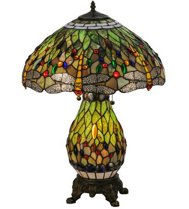 Tiffany Hanginghead Dragonfly 25 Inch H by Meyda Tiffany - 118845