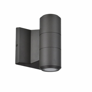 Olivette 2 Light Outdoor Wall Mount 6.5 Inch and 4.5 Inch Wide by Dainolite - OVT-2W-MB