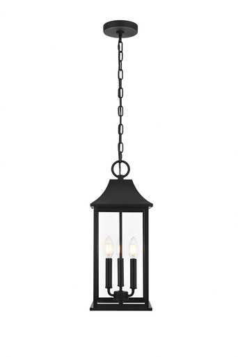 Shepard 3 Light Outdoor Pendant 20.5 Inch Tall and 8 Inch Wide by Elegant - OD503H21BK