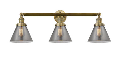 Cone 3 Light Bath Vanity 11 Inch Tall and 32 Inch Wide by Innovations - 205-BB-G43
