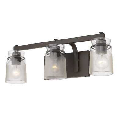 Travers 3 Light Bath Vanity 7.5 Inch Tall and 23 Inch Wide by Golden - 1405-BA3 RBZ-CAG