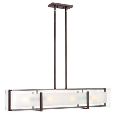 Latitude 4 Light Oversized Linear Chandelier by Hinkley - 3996