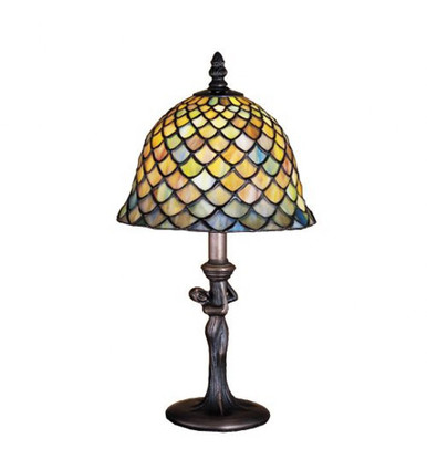 Fishscale 15 Inch 1 Light Mini Lamp by Meyda Tiffany - 30315