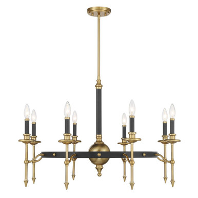 Consulate 8 Light Chandelier 22 Inch Tall and 34 Inch Wide by Savoy House - 1-9512-8-143