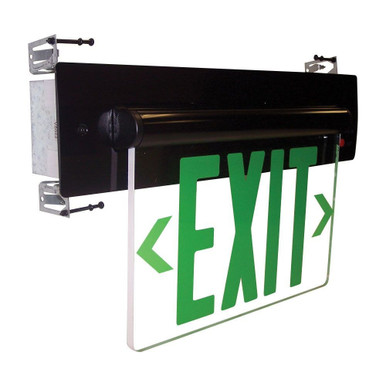NX 815 Series 3W LED Single Clear Adjustable Edge-Lit Exit Sign by Nora - NX-815-LEDGCB
