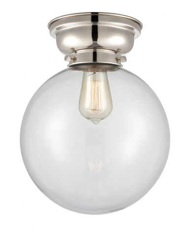 Beacon 1 Light Flush Mount 12.75 Inch Tall and 10 Inch Wide by Innovations - 623-1F-PN-G202-10