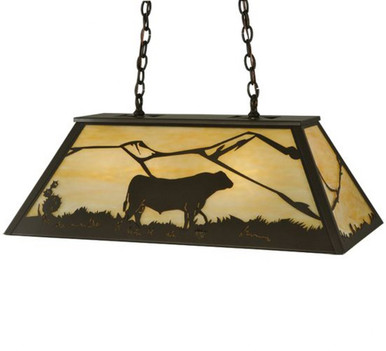 Steer 6 Light Oblong Pendant 18 x 17 Inches by Meyda Tiffany - 133345