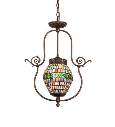 Mahogany Bronze 1 Light Pendant 26 Inches Tall by Meyda Tiffany - 191200